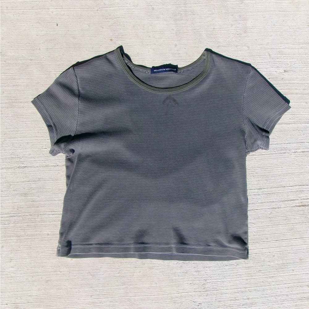 Brandy Melville Stripped Cropped Shirt